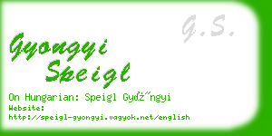 gyongyi speigl business card